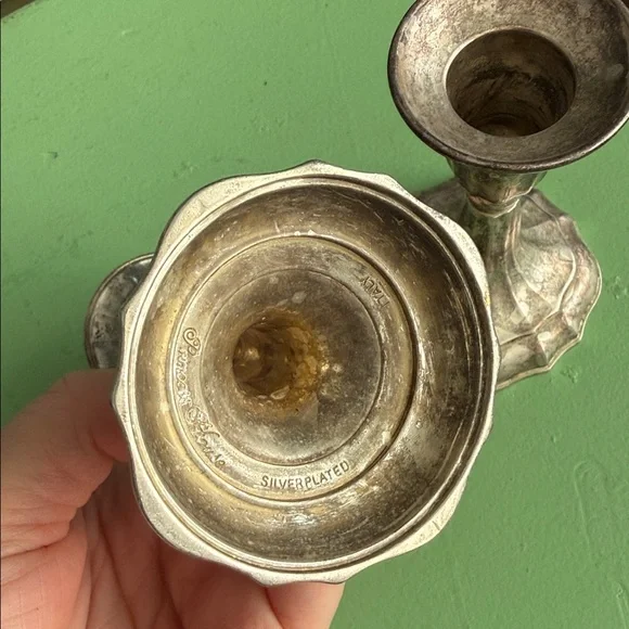 Princess House Silverplated Candlesticks - Picture 3 of 4